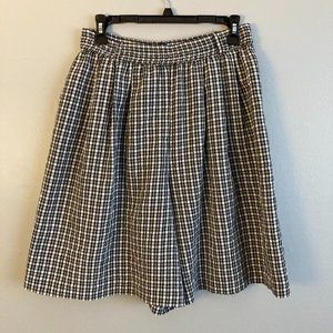 Talbots Women’s High Waisted Shorts 90’s Black White Check Size M